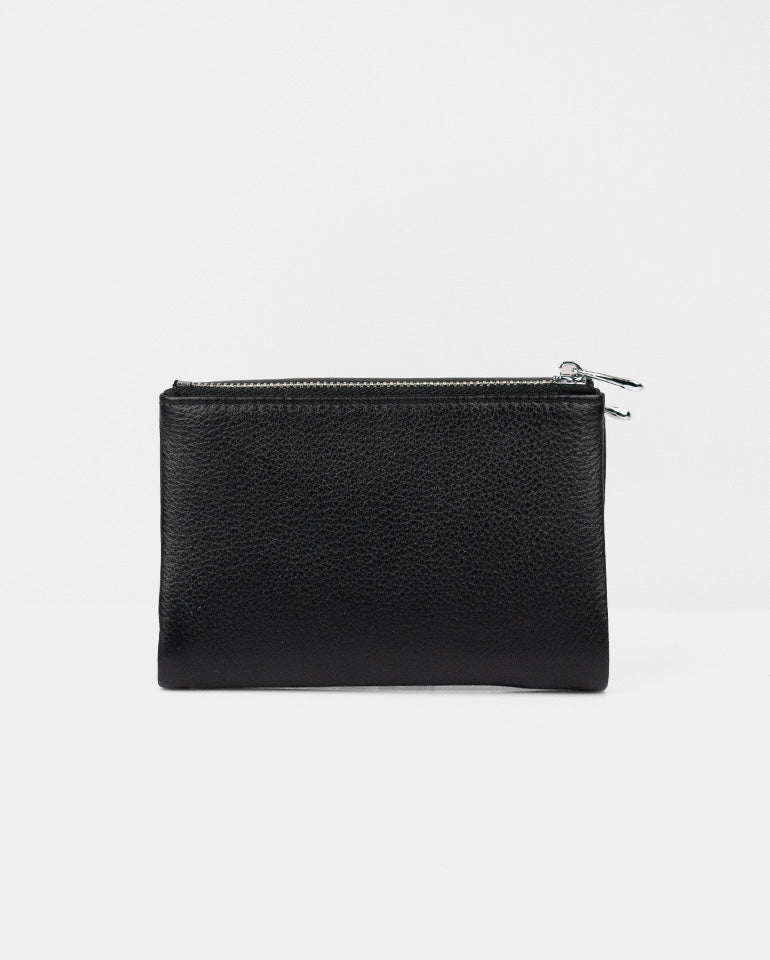 MAK Signature Soft - Дамско портмоне от естествена кожа в черно