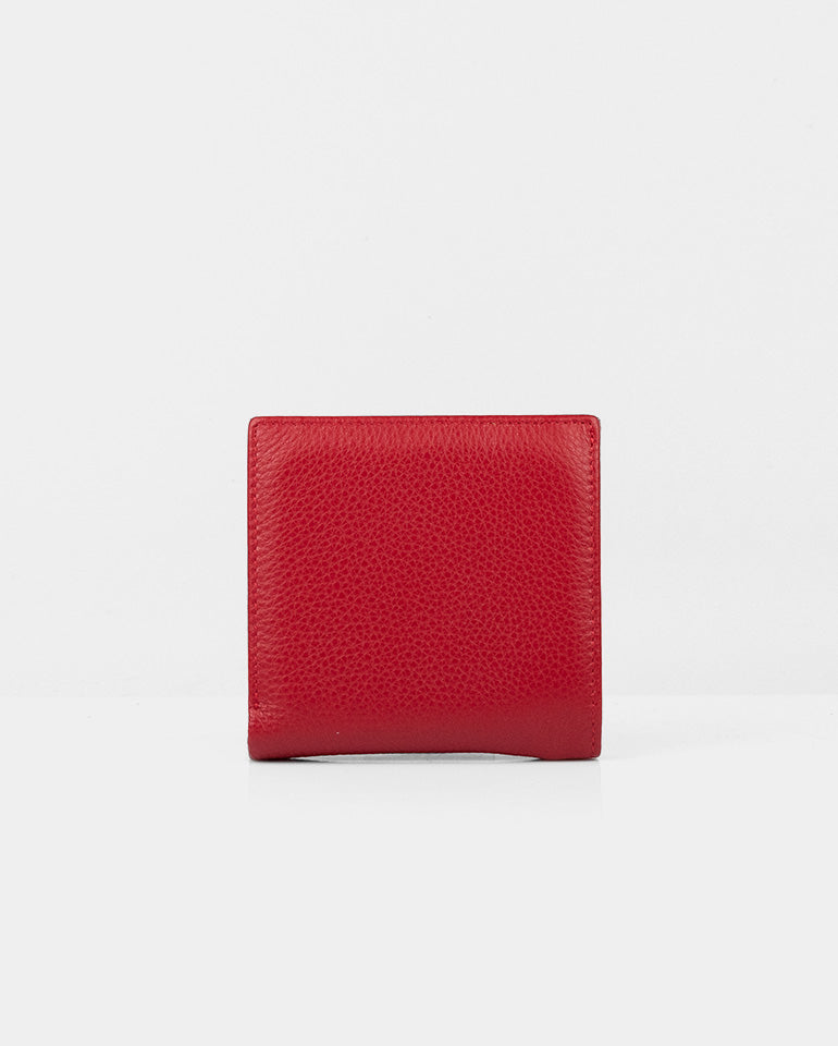 MAK Signature Slim - Дамско портмоне от естествена кожа в червено