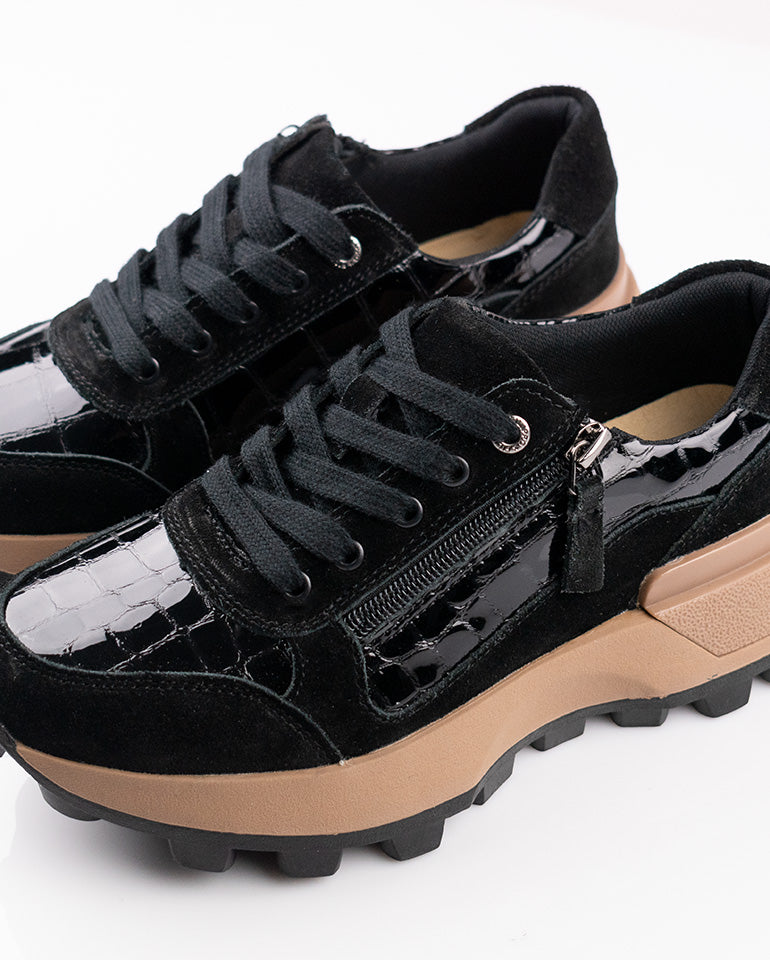 Amara - Genuine beige suede leather