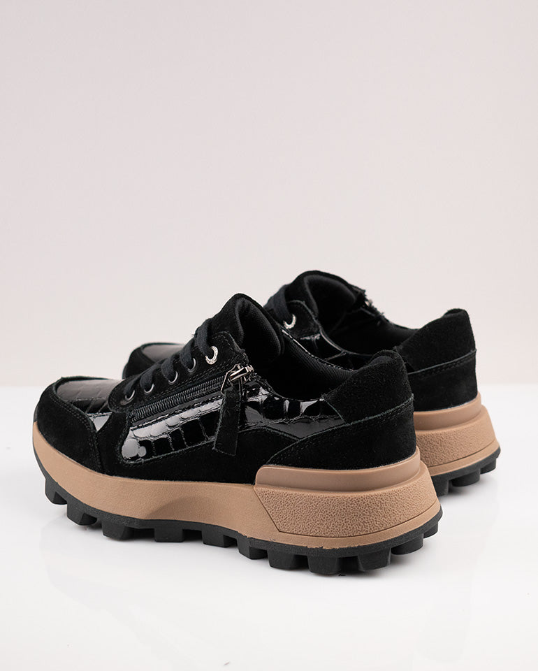 Amara - Genuine beige suede leather