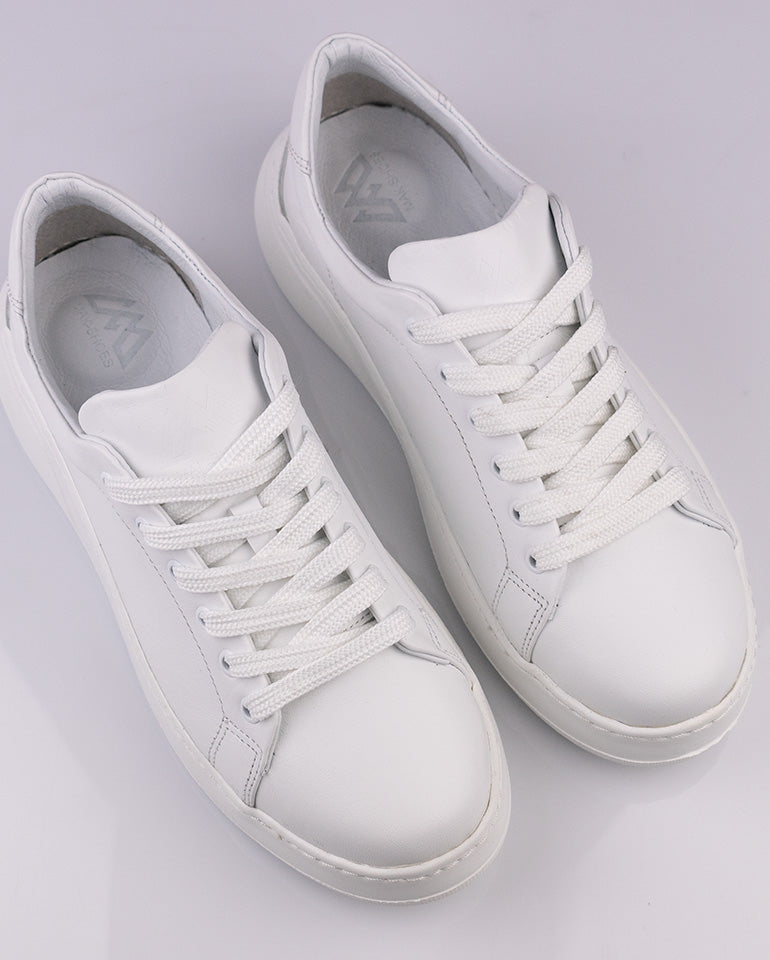 Джейн - Дамски маратонки от естествена кожа в бяло