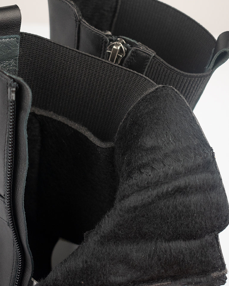 Стефани - Естествена кожа в черно