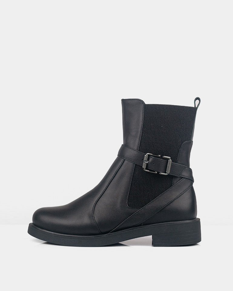 Стефани - Естествена кожа в черно