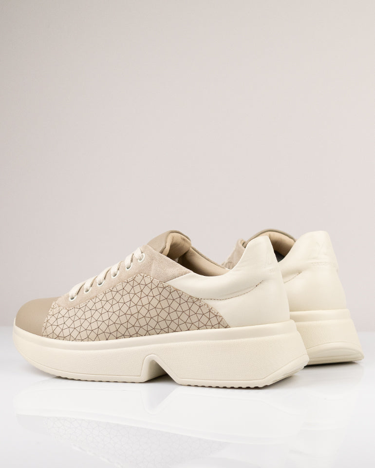 Амира - Естествена кожа в бежово и визон