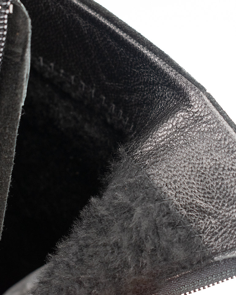 Хилъри - Естествен велур в черно