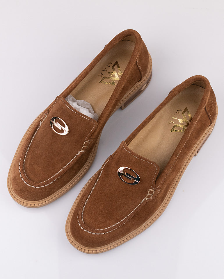 Серена - Естествен велур в цвят таба