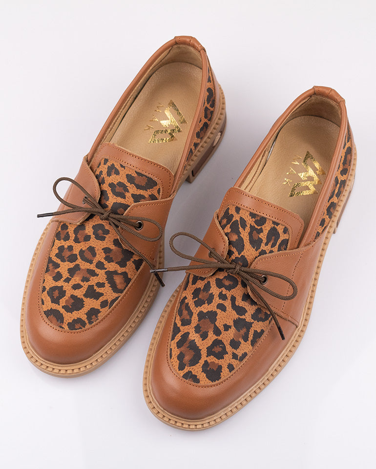 Леона - Естествена кожа в кафяво