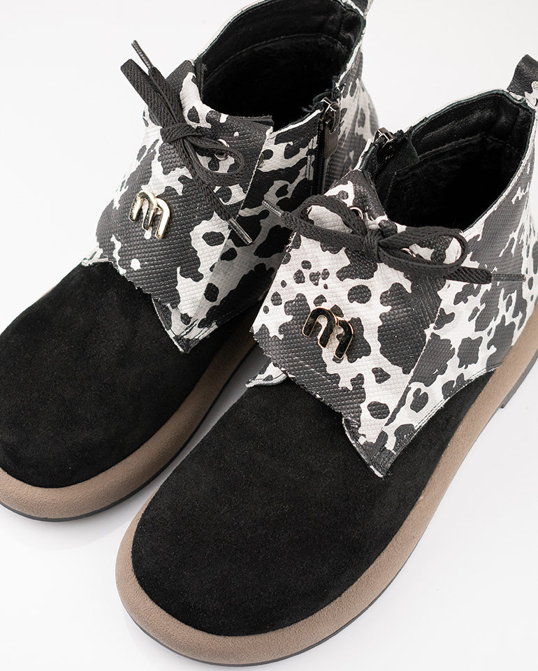 Алма - Естествен велур в черно