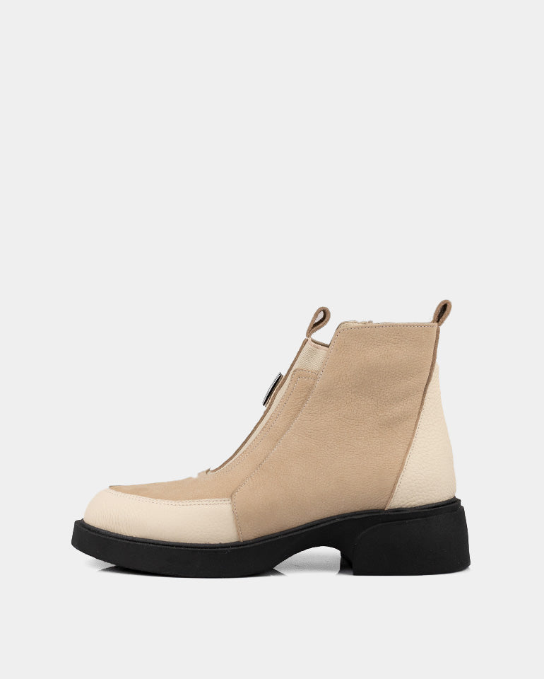 Аделина - Естествена кожа в бежово