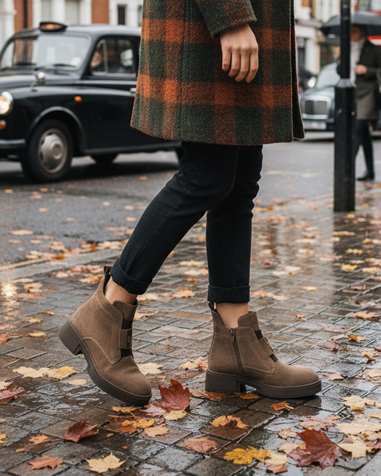 Белисима - Естествен велур в кафяво