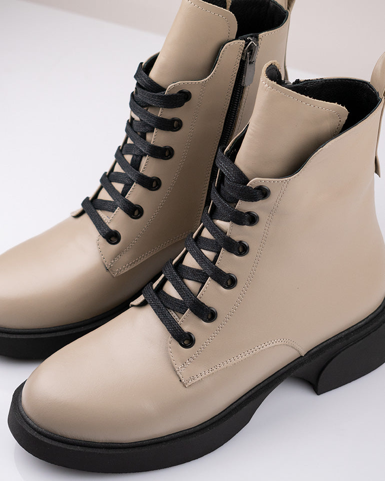 Амалия - Естествена кожа в цвят визон