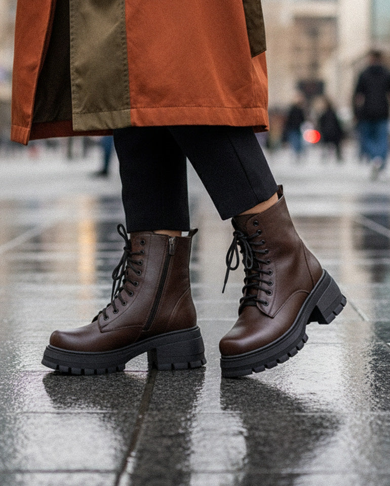 Палома - Естествена кожа в кафяво