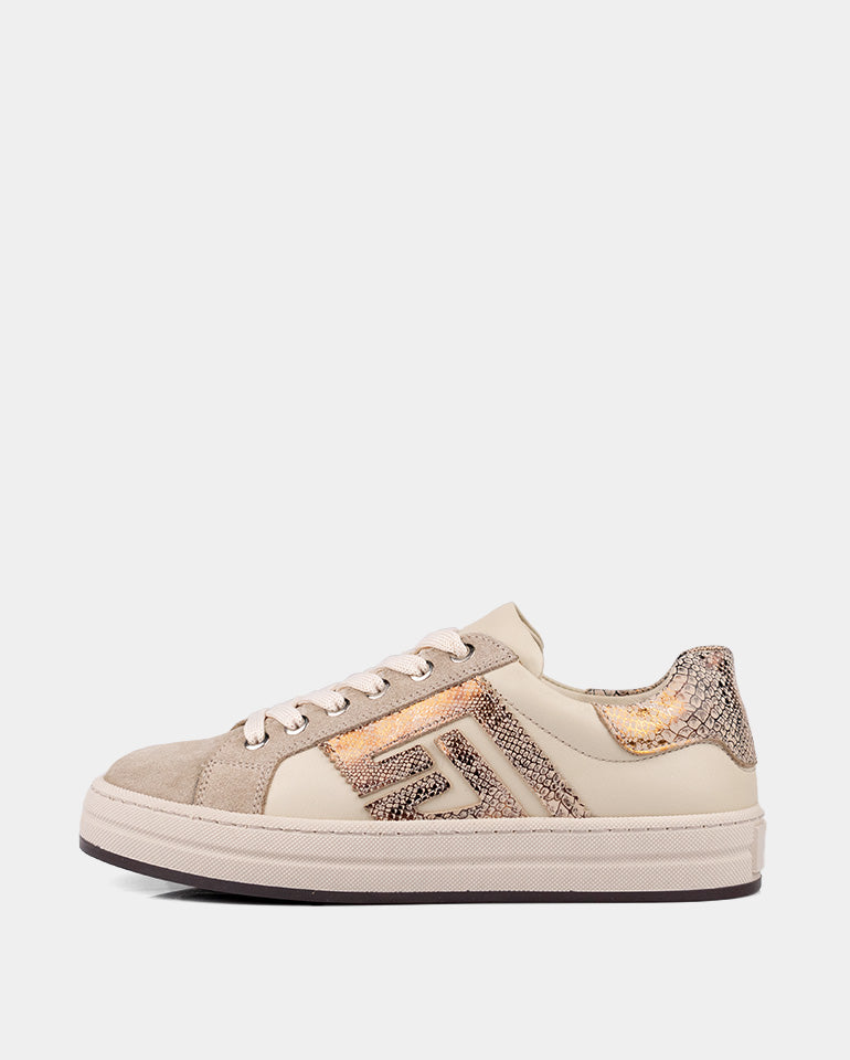 Валентина - Естествена кожа и велур в бежово