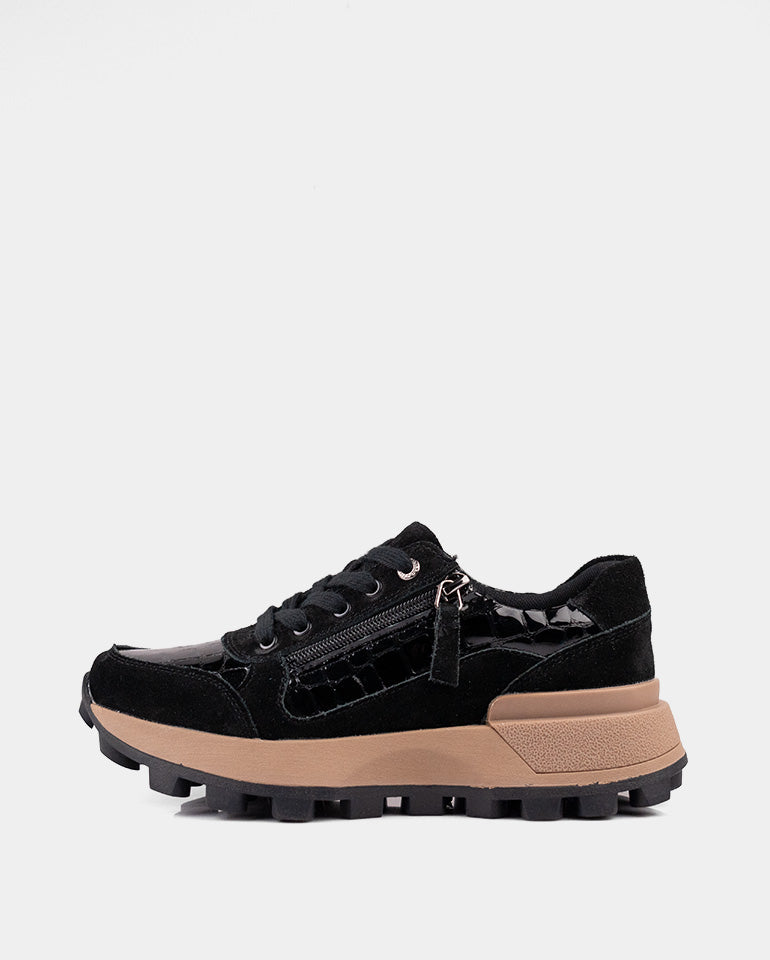 Amara - Genuine beige suede leather