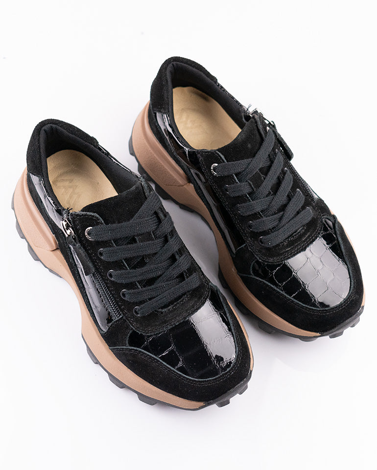 Amara - Genuine beige suede leather