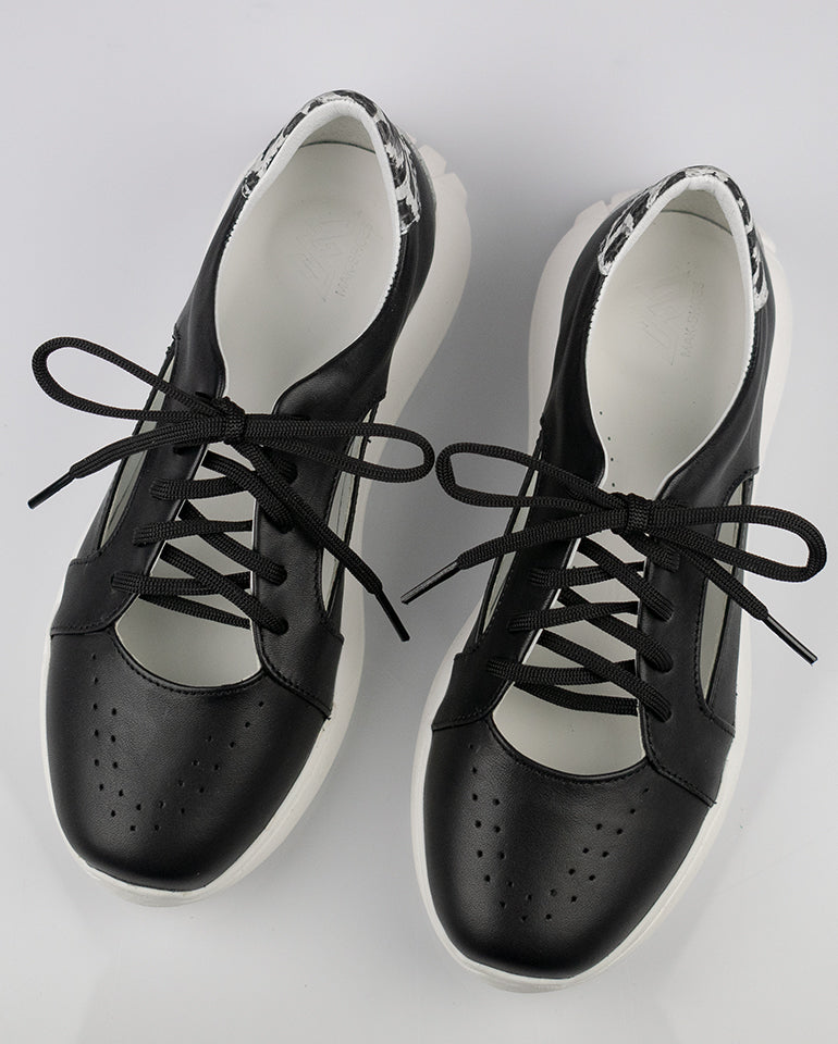 Серенити - Естествена кожа в черно