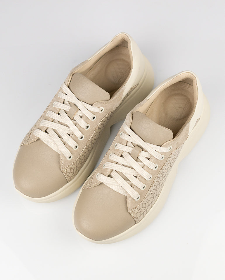 Амира - Естествена кожа в бежово и визон