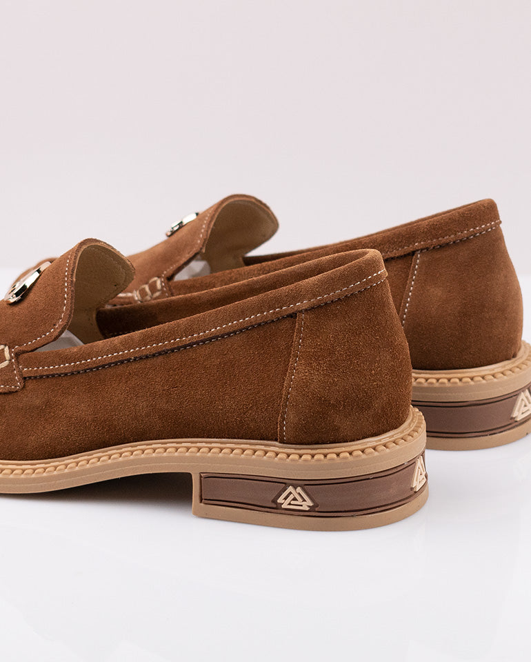 Серена - Естествен велур в цвят таба