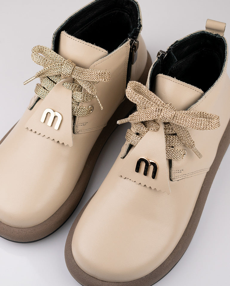 Мия - Естествена кожа в бежово