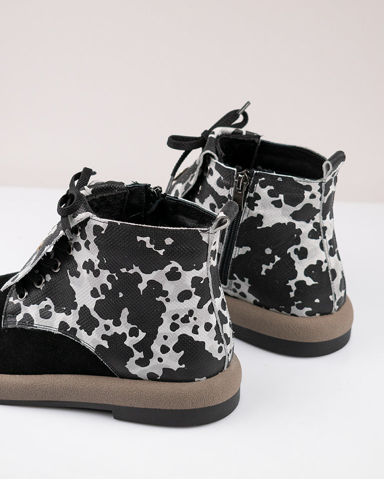 Алма - Естествен велур в черно