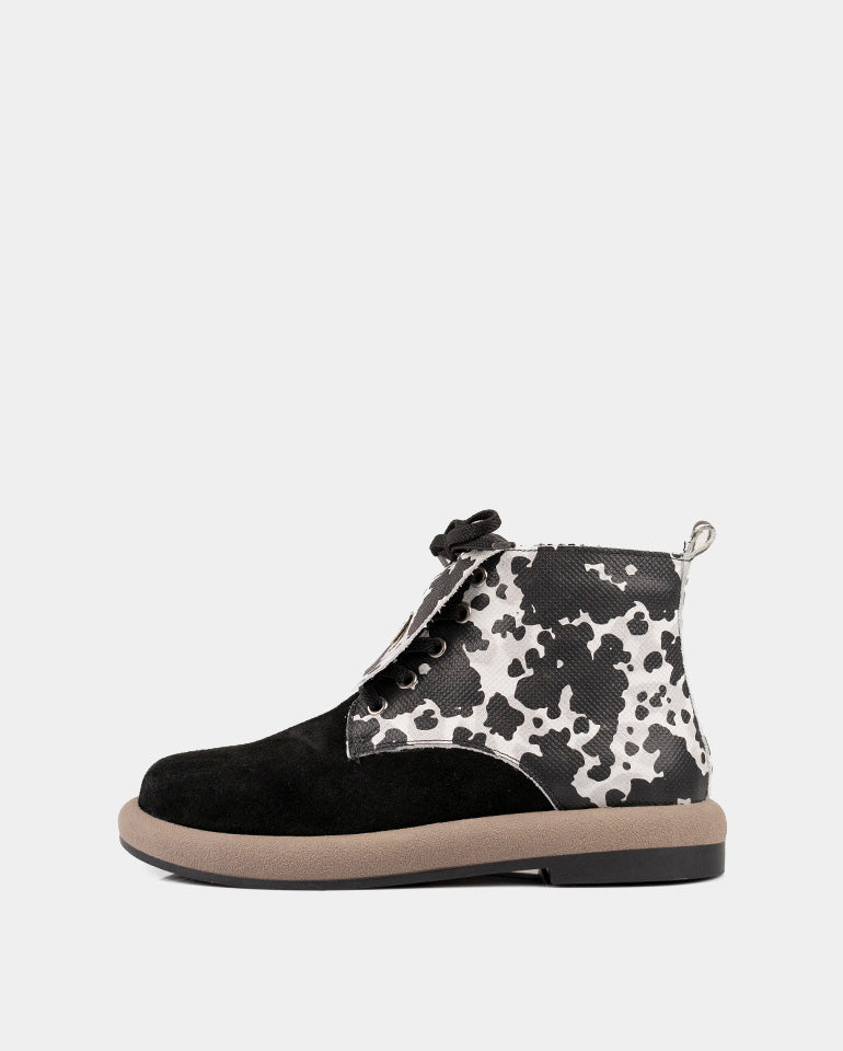 Алма - Естествен велур в черно