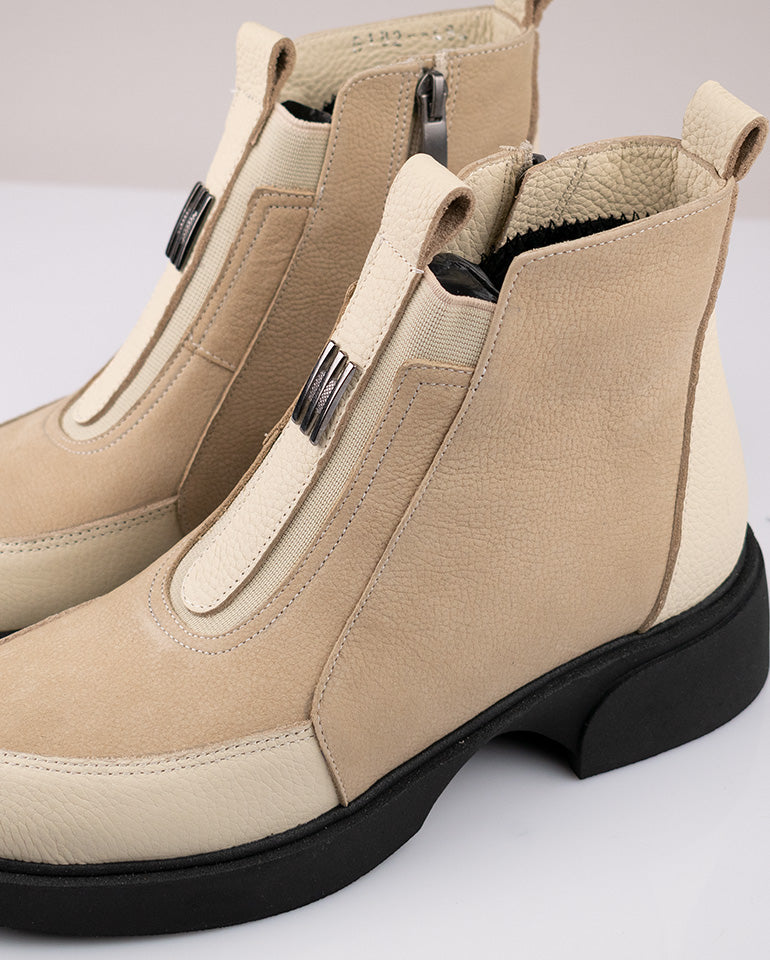 Аделина - Естествена кожа в бежово