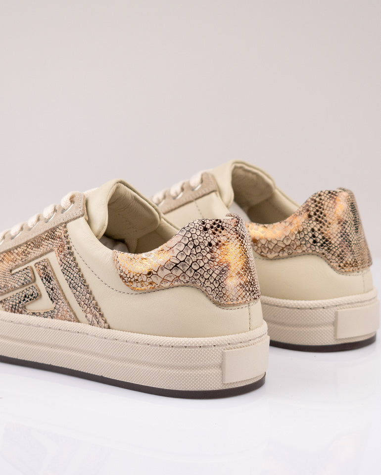 Валентина - Естествена кожа и велур в бежово