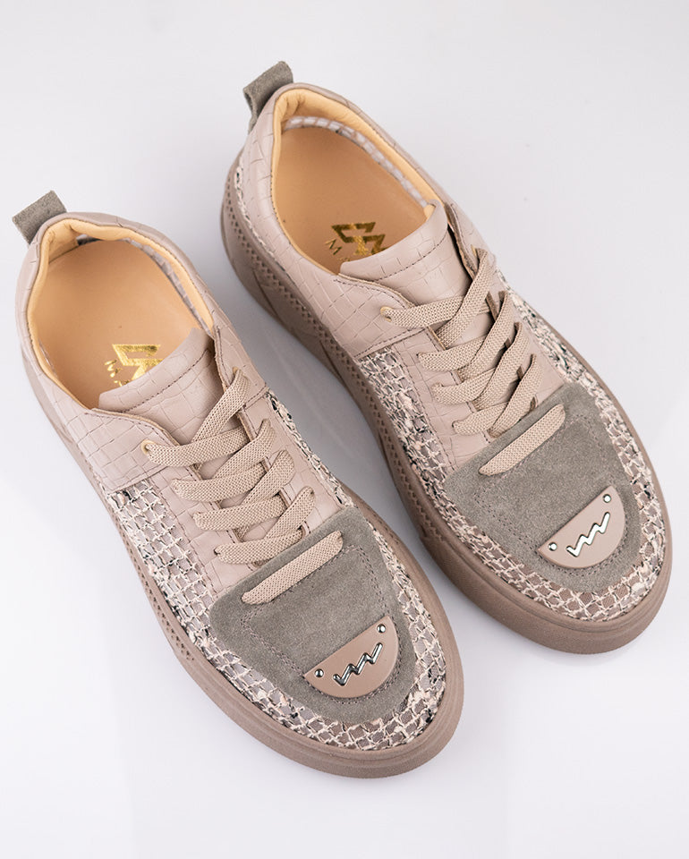 Ливиана - Дамски маратонки от естествена кожа във визон