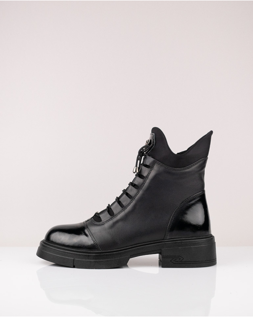 Естествена кожа в черно и неопрен