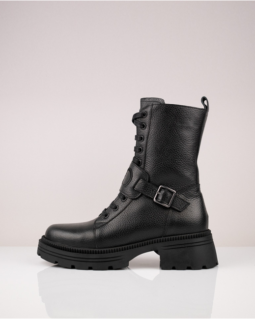 Естествена кожа шагрен в черно